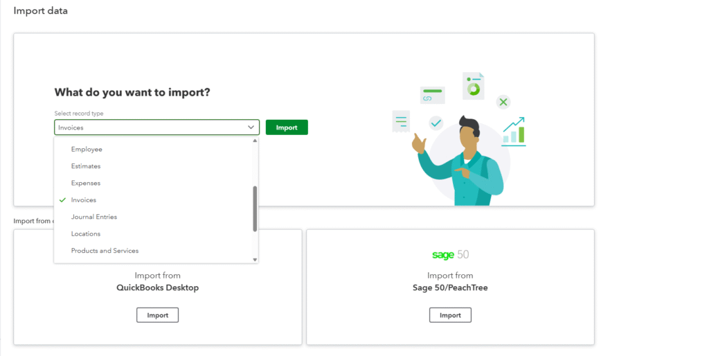 Import transactions into quickbooks online